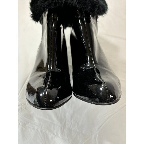 Colin Stuart For Victoria's Secret  Booties High Heels Suede Fur Buckle Size 9 B - Picture 9 of 13